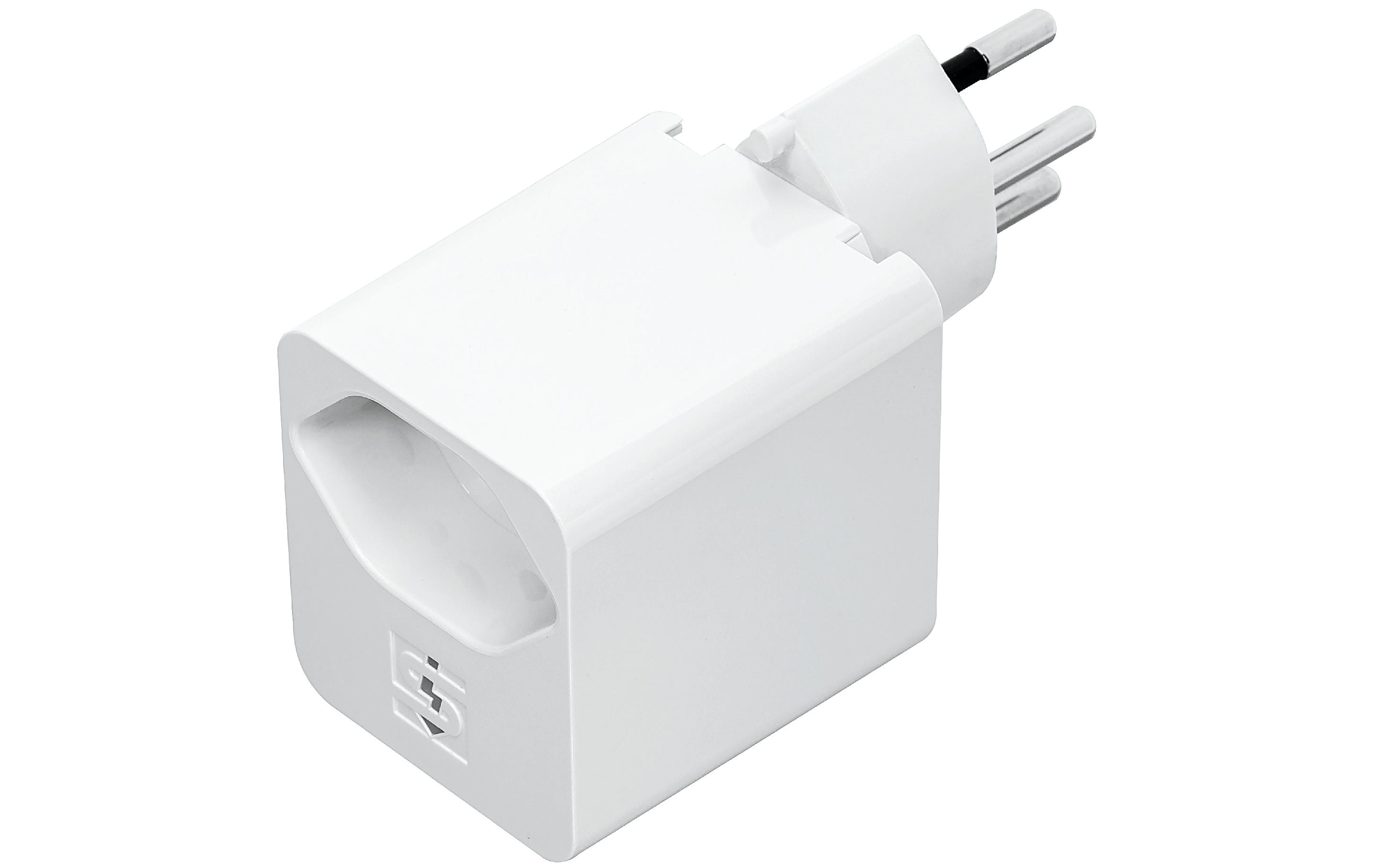 STEFFEN Klappstecker 1xT13, mit USB C 5 V/3.0 A PD Weiss