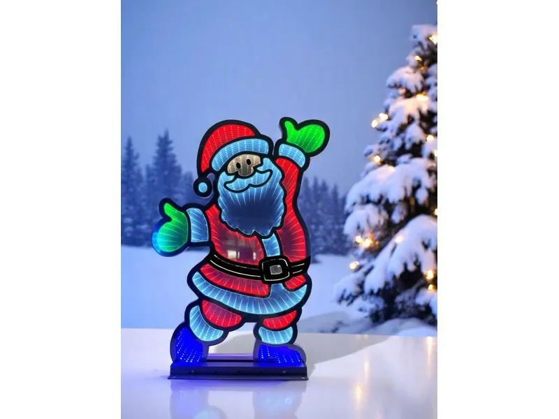 Dameco LED Figur Santa Infinity Effekt, 5 cm x 42.5 cm x 61 cm Dameco LED Figur Santa Infinity Effekt, 5 cm x 42.5 cm x 61 cm