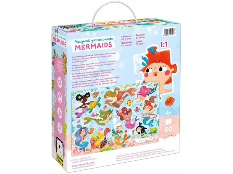 Banana Panda Puzzle Magical Jumbo Meerjungfrauen Pappe 60 Teile Banana Panda Puzzle Magical Jumbo Meerjungfrauen Pappe 60 Teile