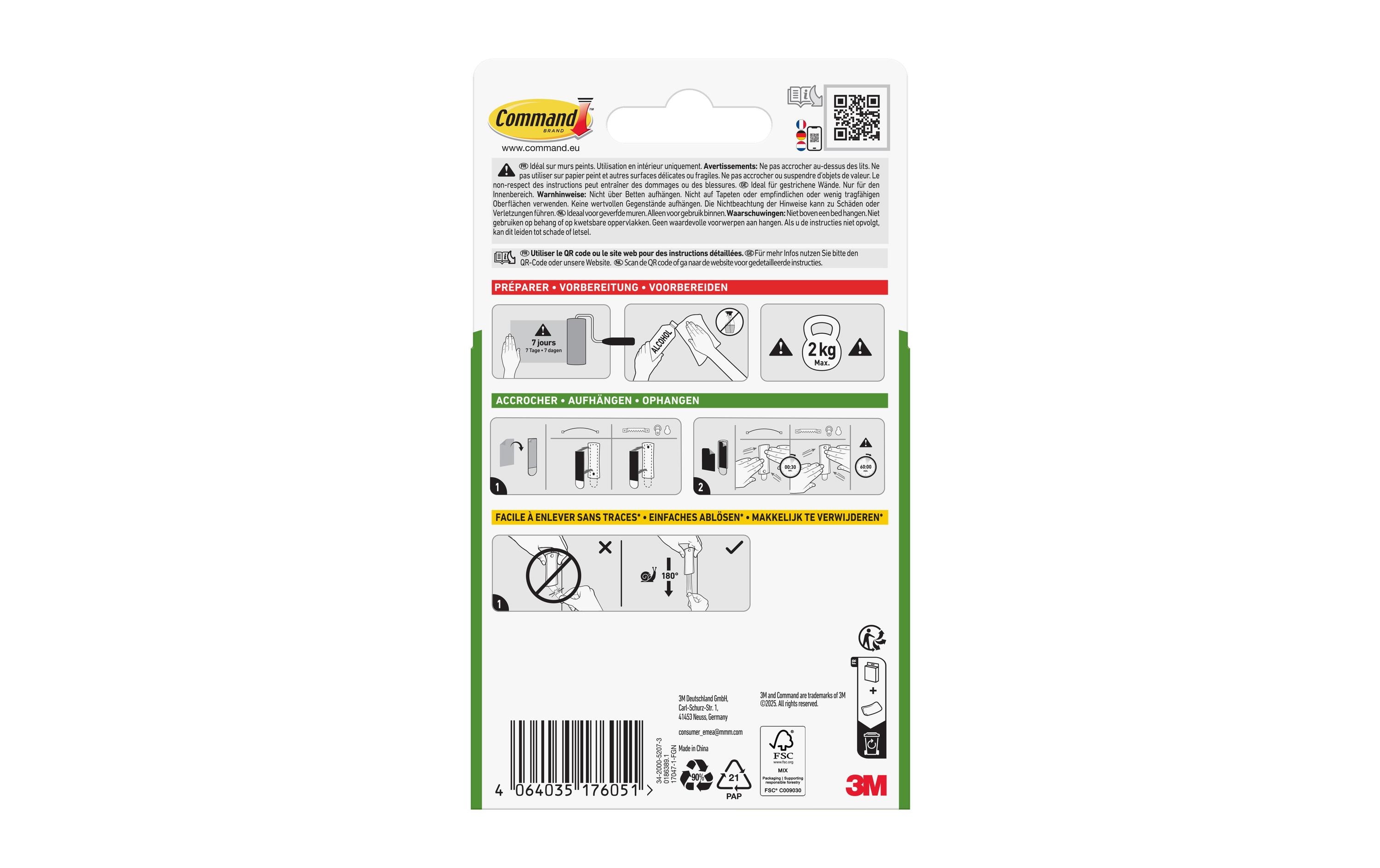 Command Haken Command L, 2 kg, Silber
