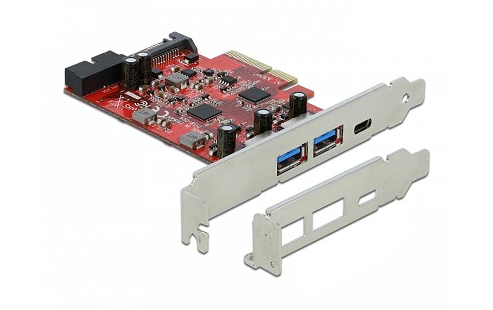 Delock PCI-Express-Karte USB-C / USB-A / intern USB 5 Gbps