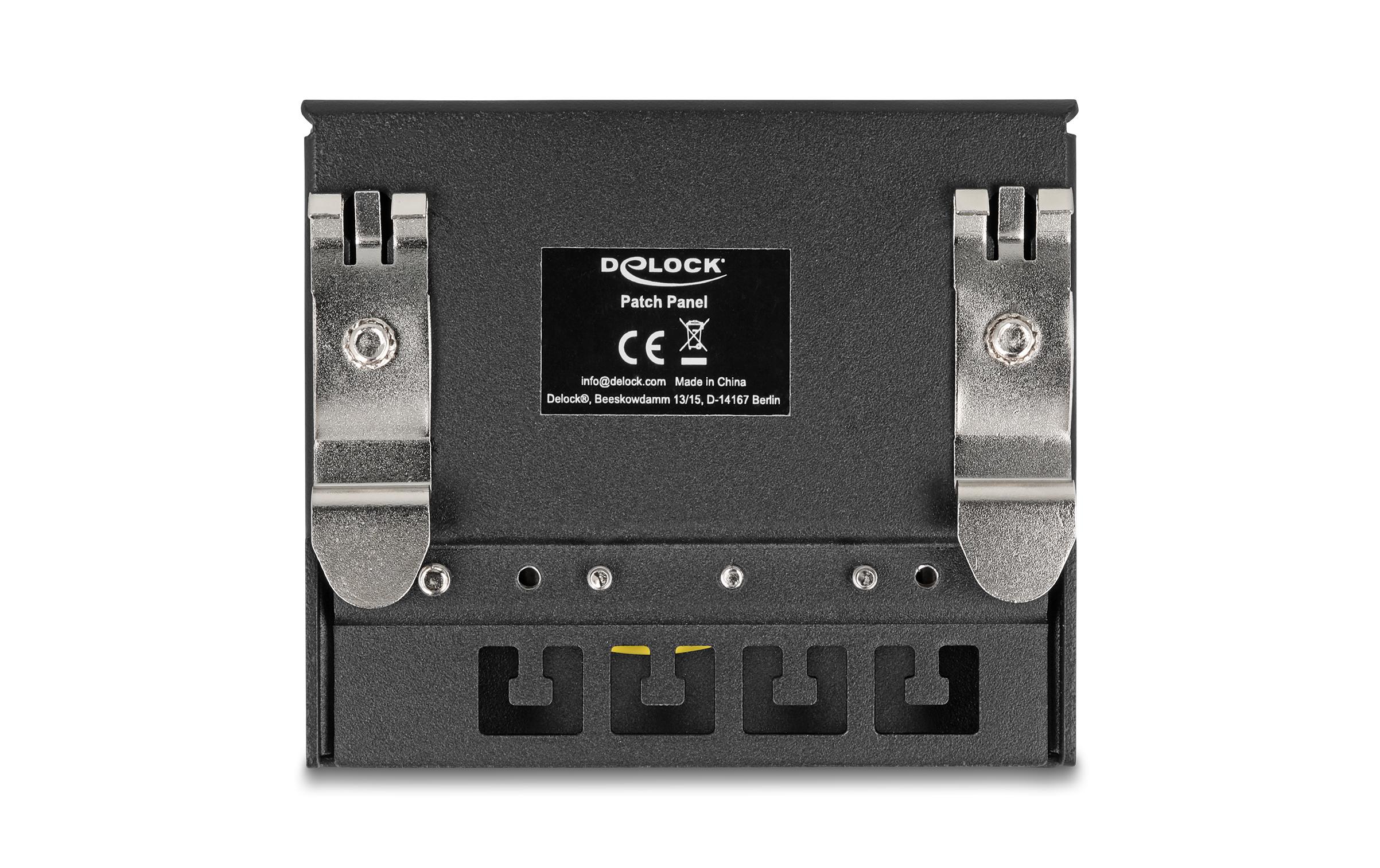 Delock Patchpanel 4-Port Desktop/DIN-Rail/Wand