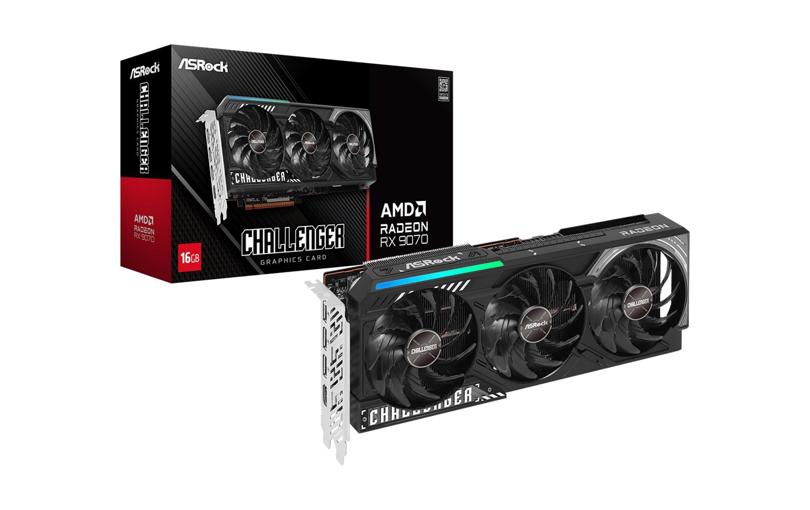 ASRock Grafikkarte Radeon RX 9070 Challenger 16 GB ASRock Grafikkarte Radeon RX 9070 Challenger 16 GB