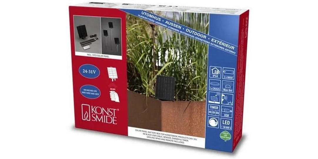 Konstsmide Solarbatteriebox Schwarz Konstsmide Solarbatteriebox Schwarz