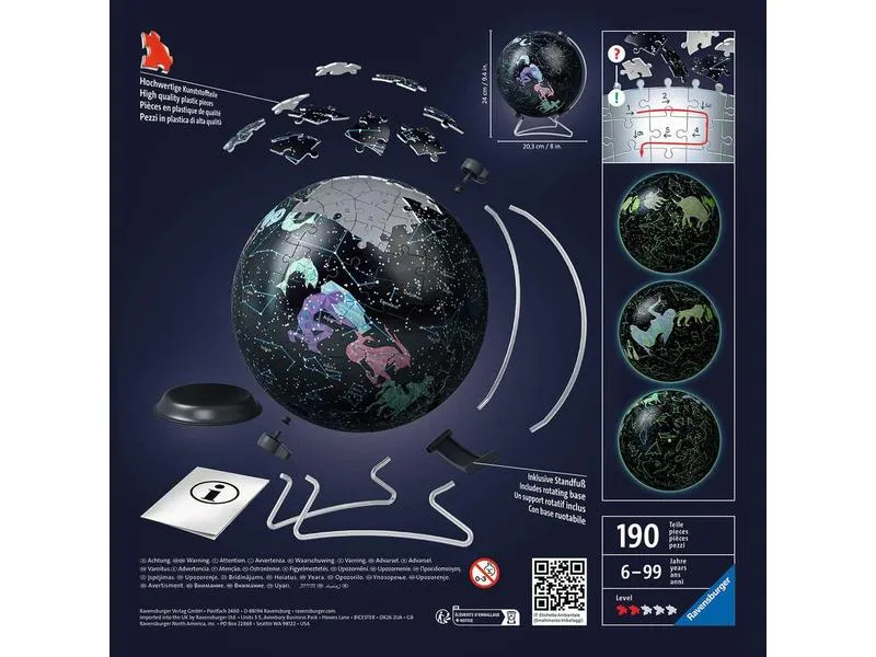 Ravensburger 3D Puzzle Glow In The Dark Sternenglobus Ravensburger 3D Puzzle Glow In The Dark Sternenglobus