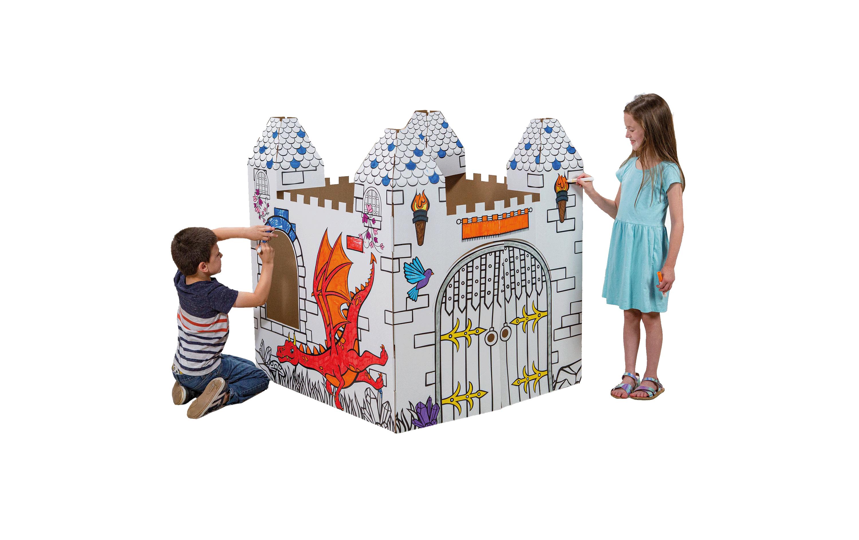 Fellowes Ausmal-Spielhaus Spielhaus XL Schloss Kein
