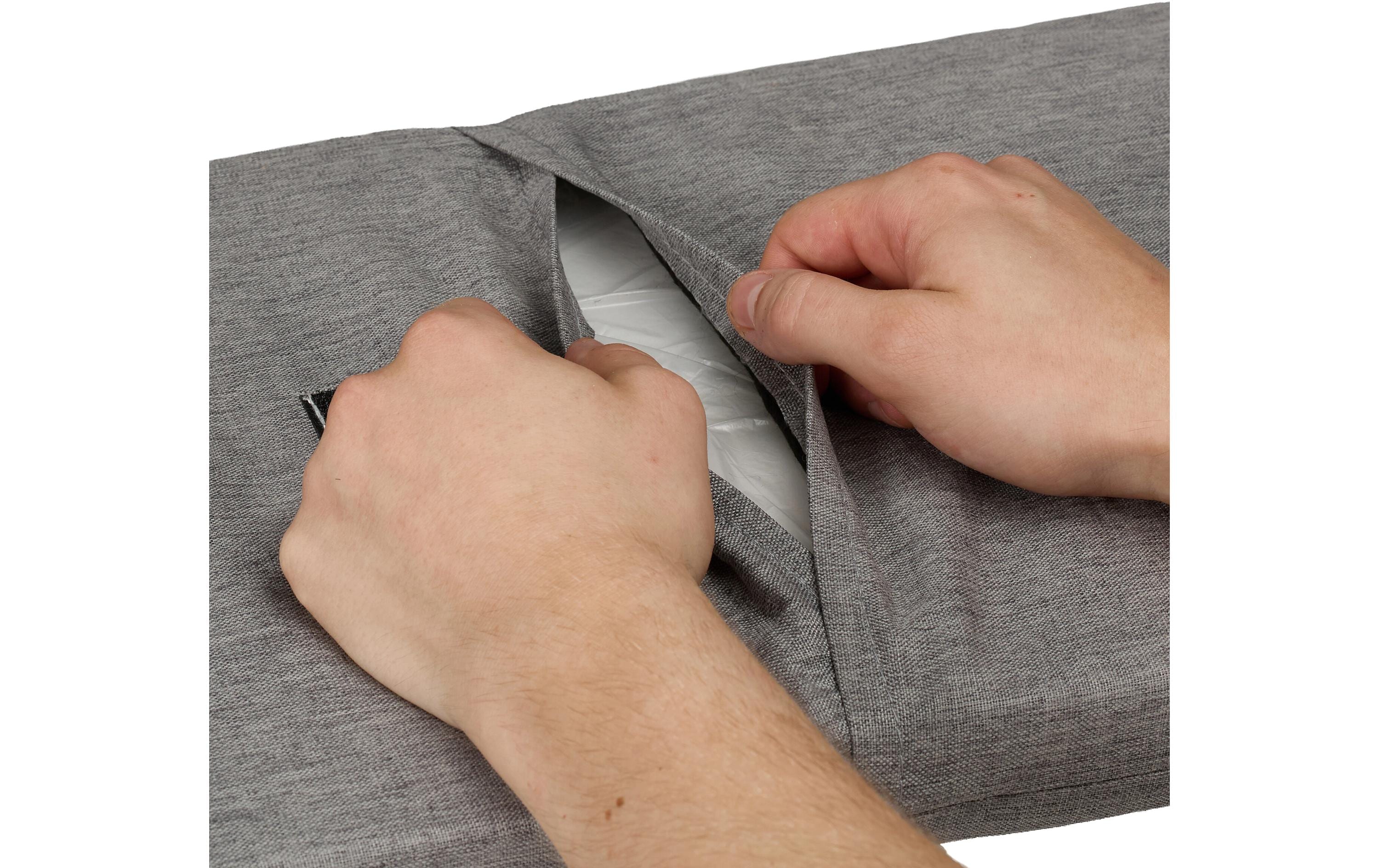 relaxdays Schuhbank mit Sitzfläche mit 12 Fächern, Grau/Weiss