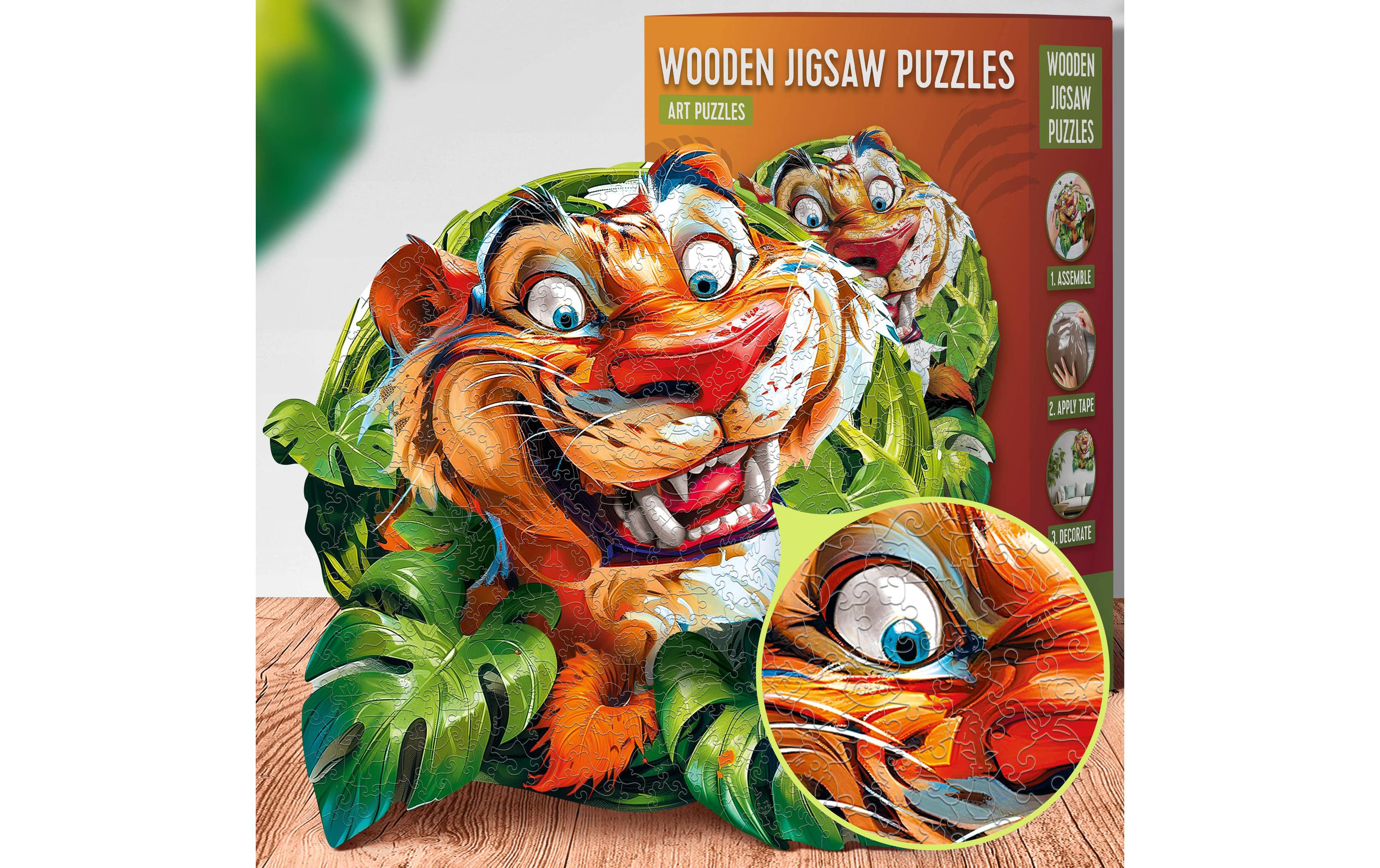 Escape Welt Holz-Puzzle Tiger