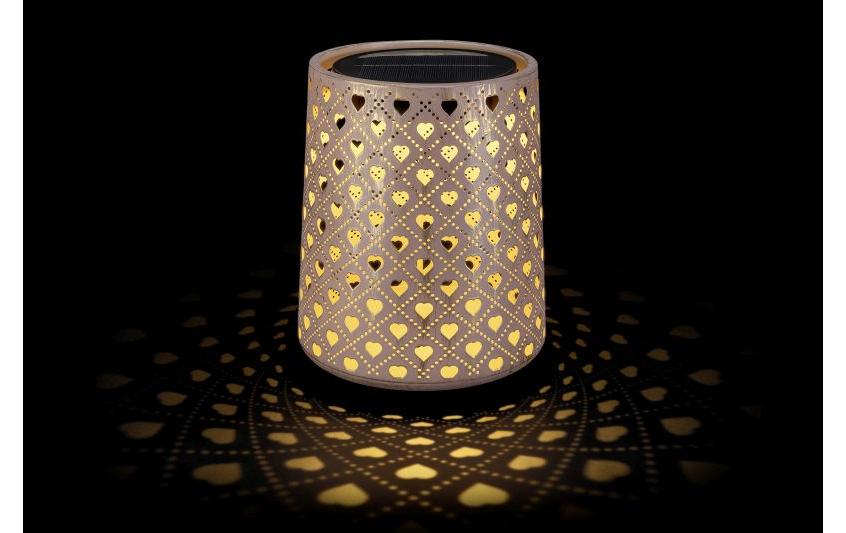 STT Windlicht Solar Antic Mini M Heart Lila