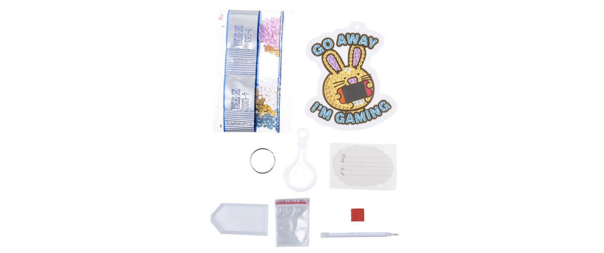 CRAFT Buddy Go Away I'm Gaming, Crystal Art Rucksack Anhänger