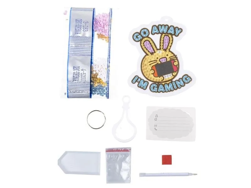 CRAFT Buddy Go Away I'm Gaming, Crystal Art Rucksack Anhänger CRAFT Buddy Go Away I'm Gaming, Crystal Art Rucksack Anhänger
