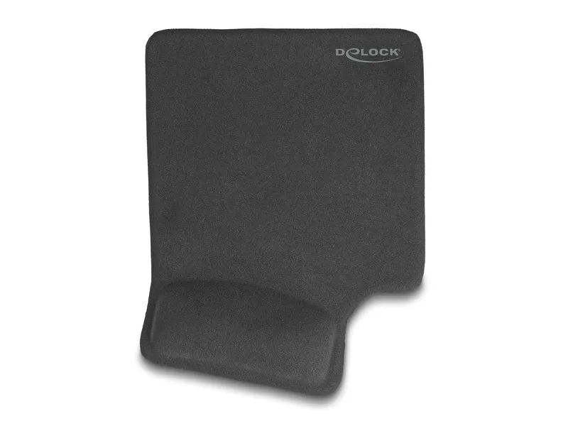 Delock Mausmatte Ergonomisch für Linkshänder Schwarz