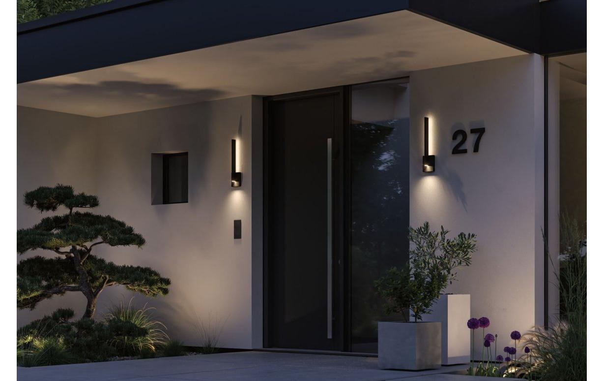 Paulmann Wandleuchte Levka, 3000K, 13.5W, Anthrazit