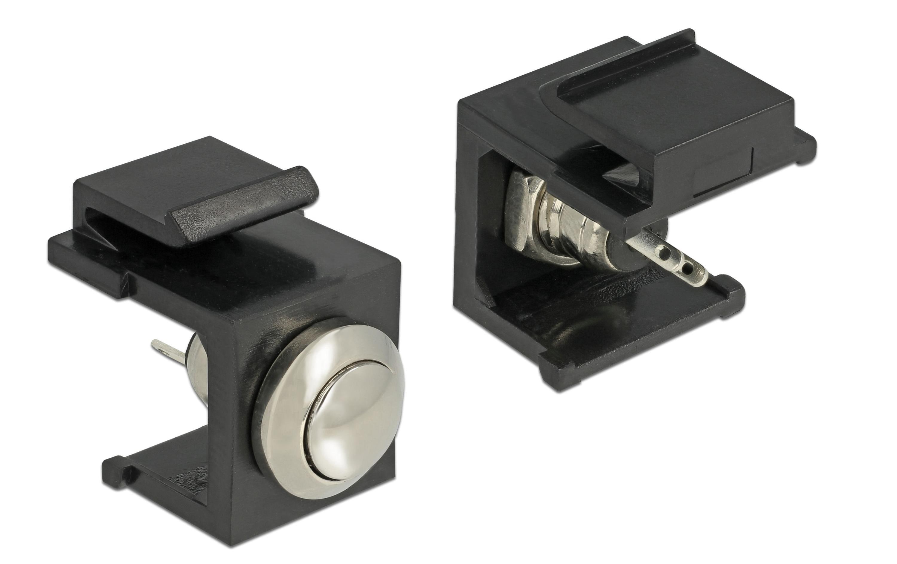 Delock Keystone-Modul Drucktaster Schwarz