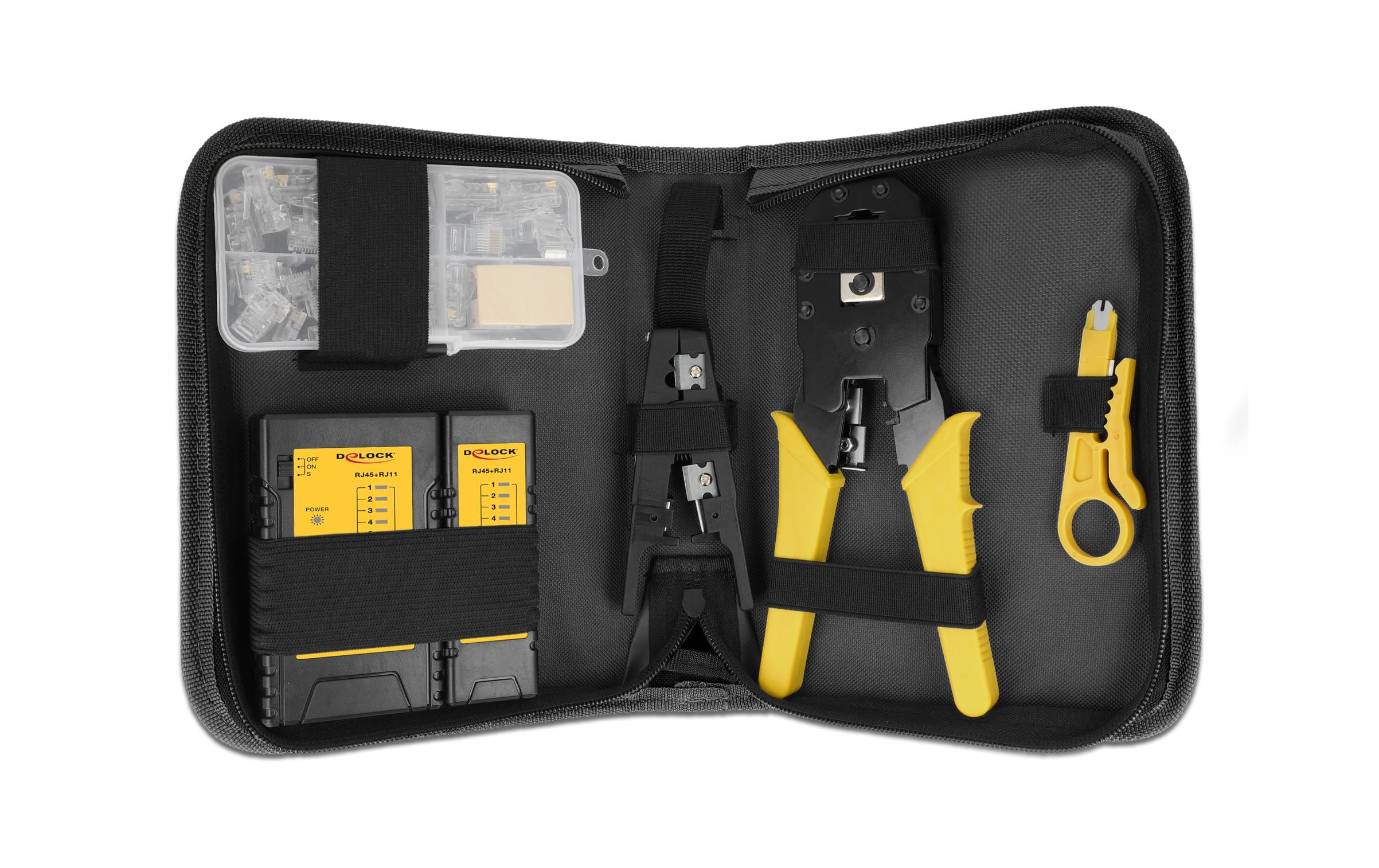 Delock Auflegewerkzeug Netzwerk Werkzeugset für RJ45 und RJ11 Delock Auflegewerkzeug Netzwerk Werkzeugset für RJ45 und RJ11