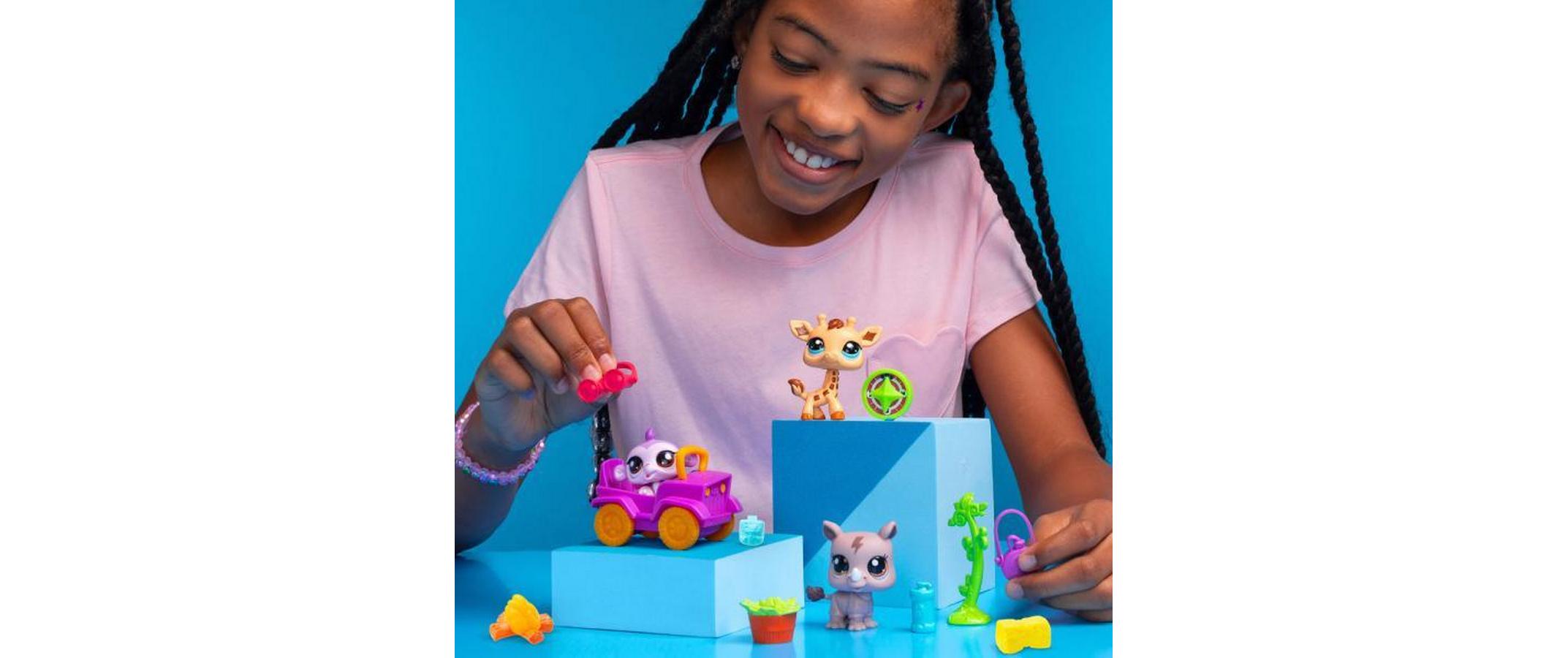 BANDAI Spielfigurenset Littlest Pet Shop – Safari Set