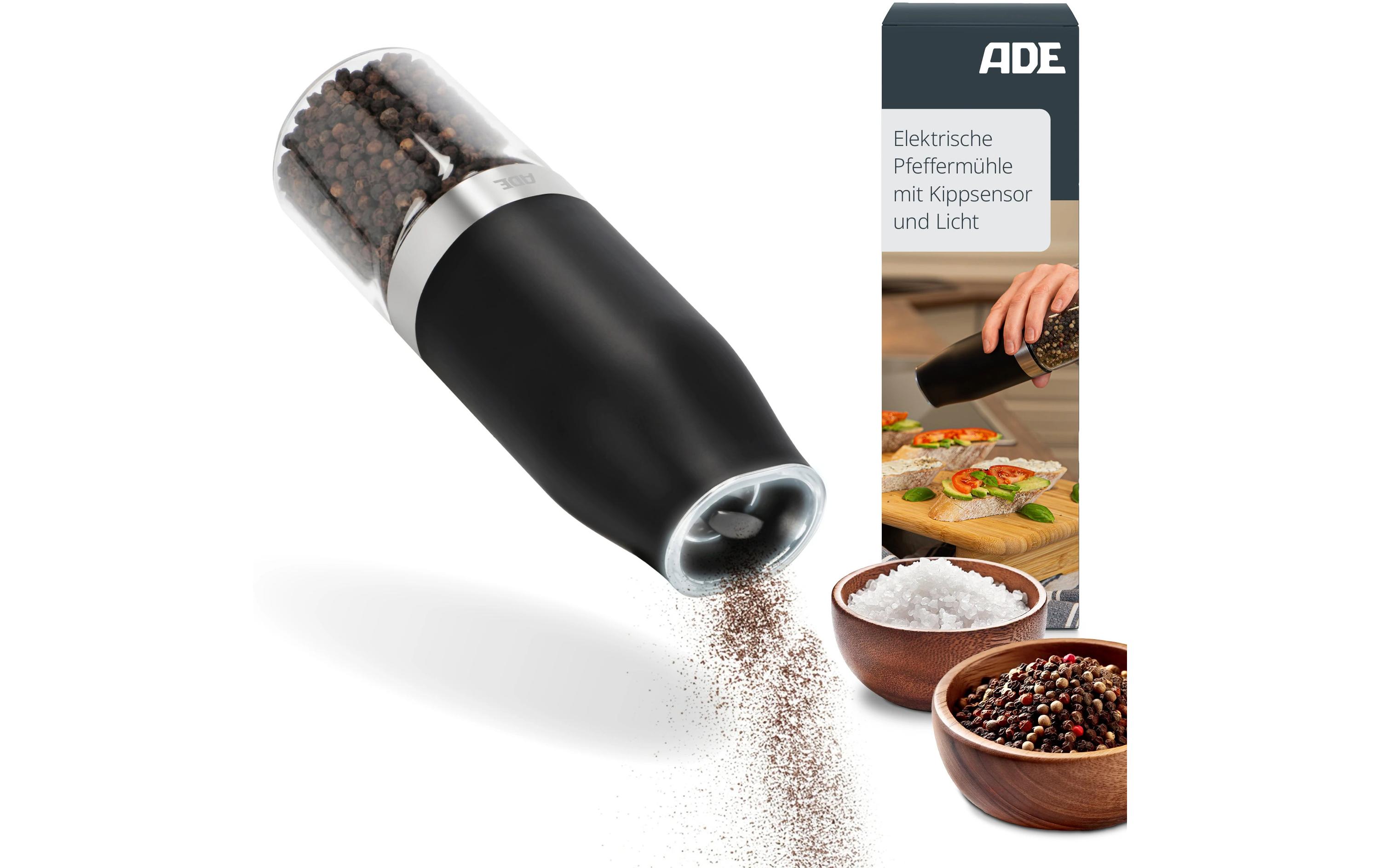 ADE Salz- und Pfeffermühle 18.3 cm, Schwarz