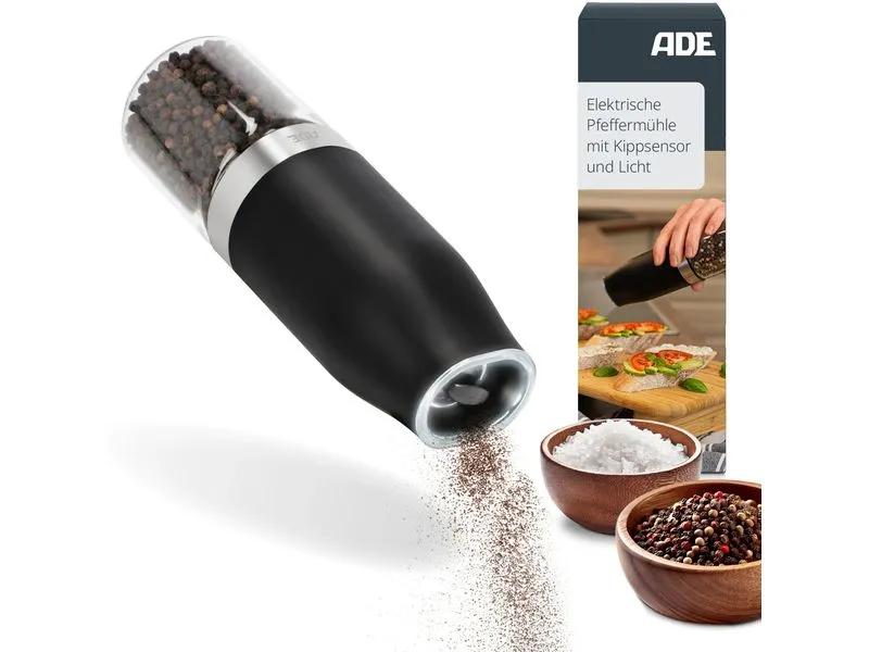 ADE Salz- und Pfeffermühle 18.3 cm, Schwarz ADE Salz- und Pfeffermühle 18.3 cm, Schwarz