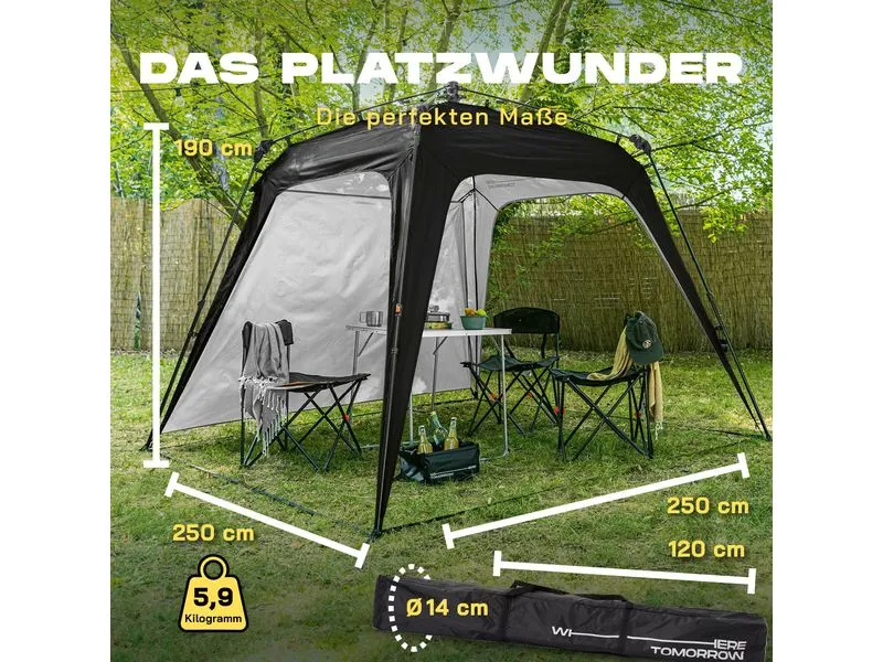 Where tomorrow Pavillon Pop Up - Schwarz Where tomorrow Pavillon Pop Up - Schwarz