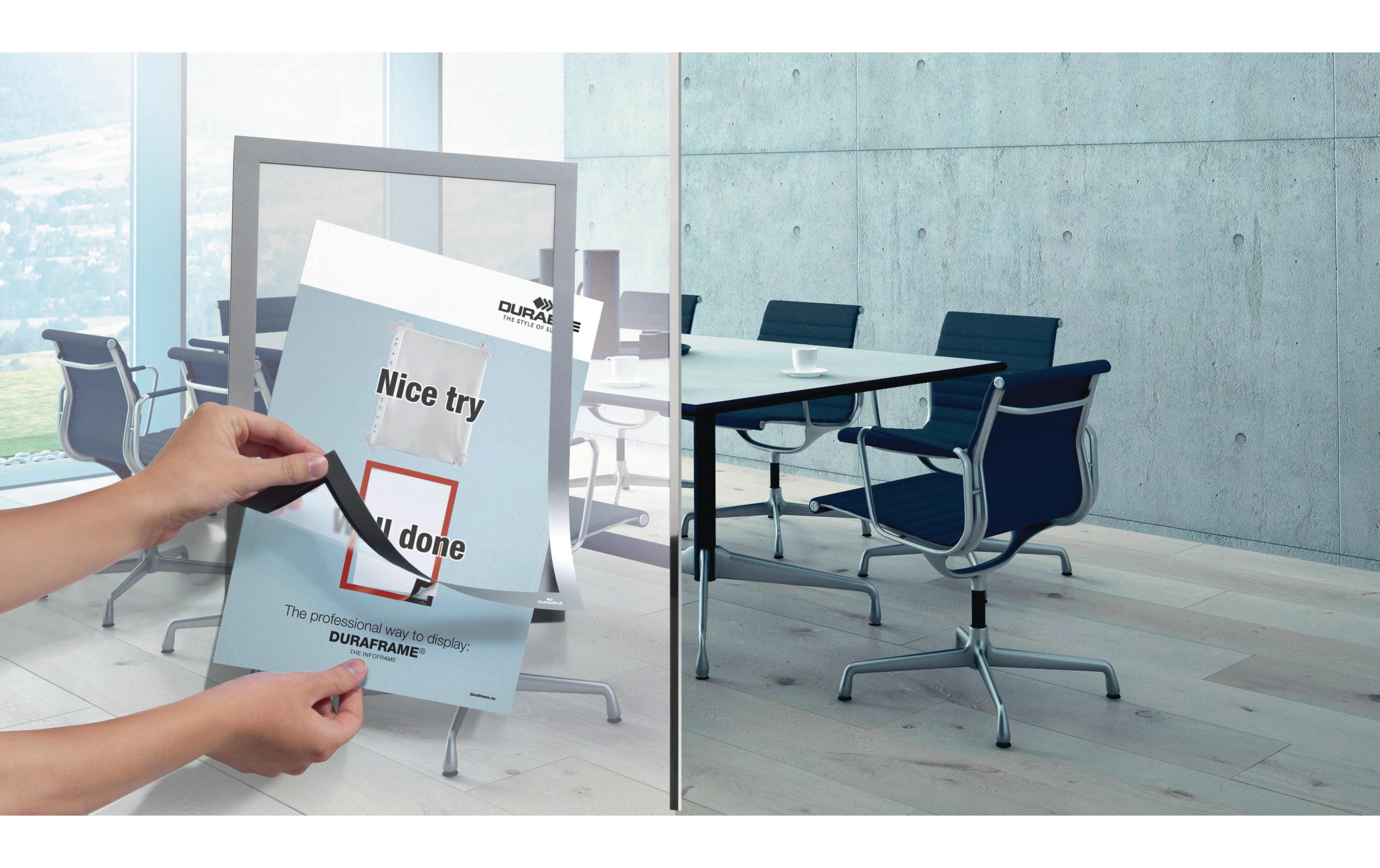 DURABLE Präsentationsrahmen Duraframe A4 2 Stück Silber DURABLE Präsentationsrahmen Duraframe A4 2 Stück Silber