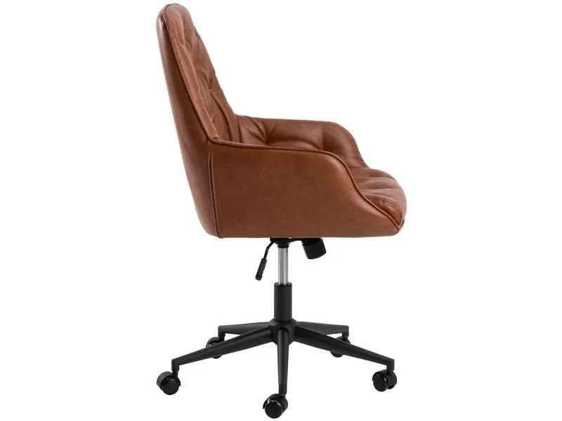 AC Design Bürostuhl Erik, mit Polsterrücken und Armlehnen, Cognac AC Design Bürostuhl Erik, mit Polsterrücken und Armlehnen, Cognac