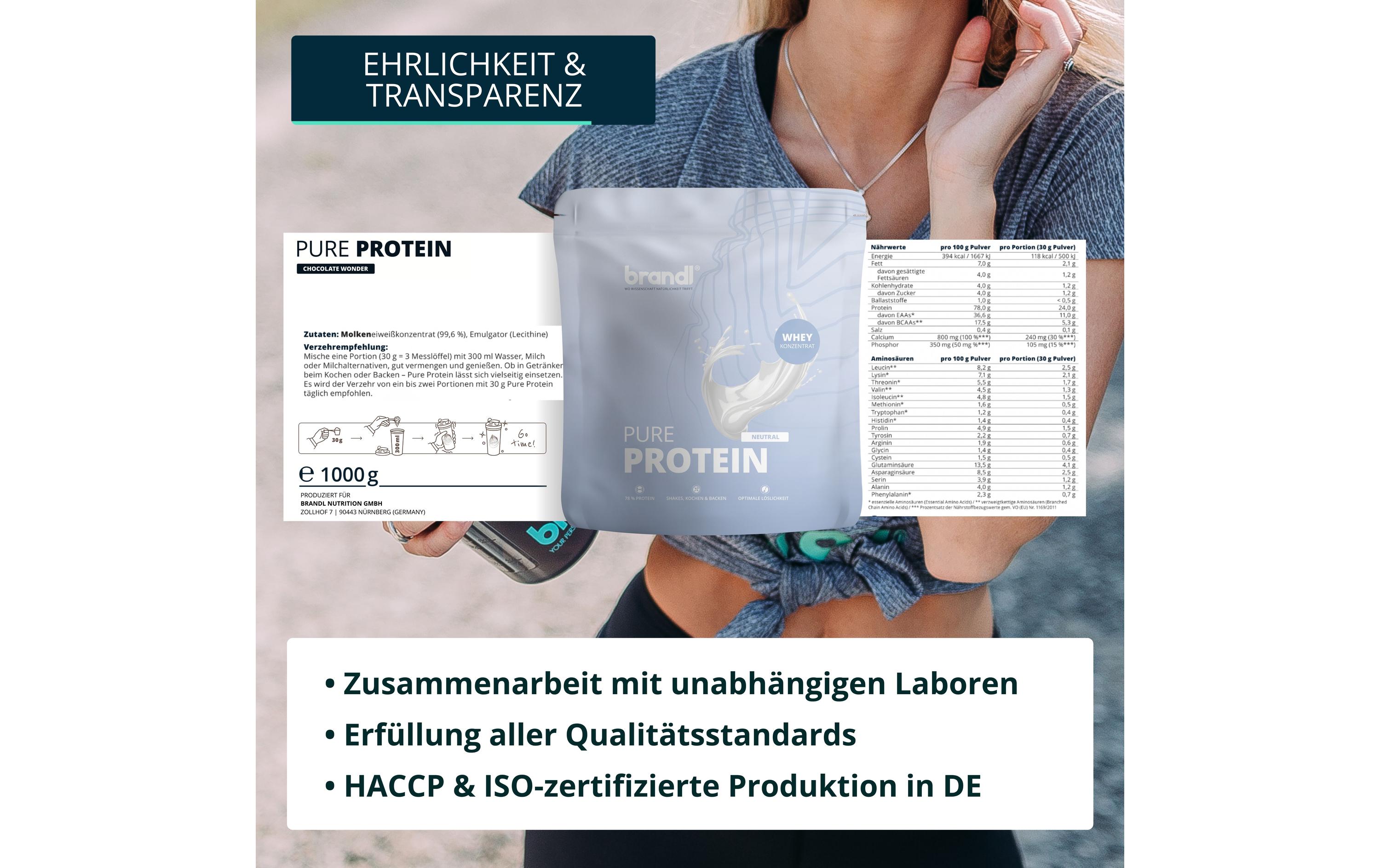 Brandl-Nutrition Pure Protein Whey Neutral 1000 g