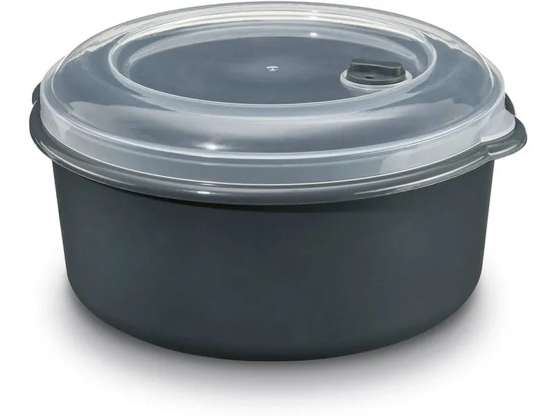 GOURMETmaxx Mikrowellendose 3 Stück 650/1000/1800ml Grau