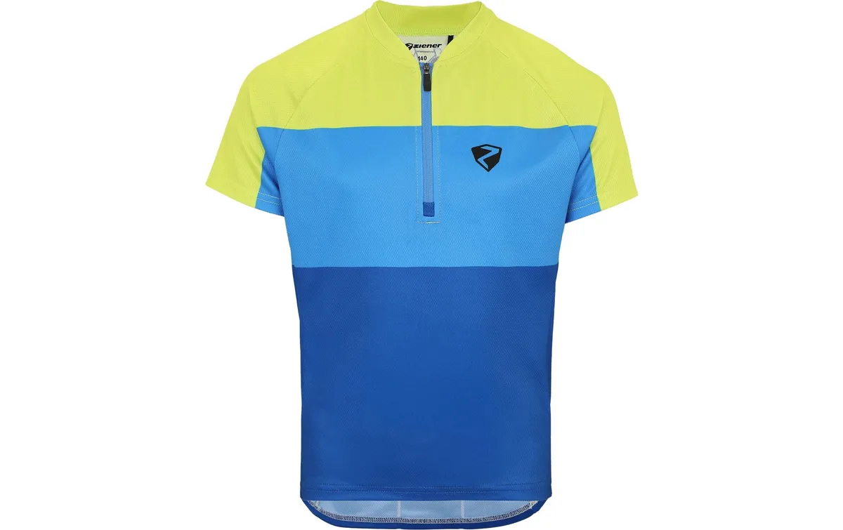 Ziener Velotrikot NESTEL-Z Junior Unisex Blue Bitter Lemon, Gr. 140 Ziener Velotrikot NESTEL-Z Junior Unisex Blue Bitter Lemon, Gr. 140