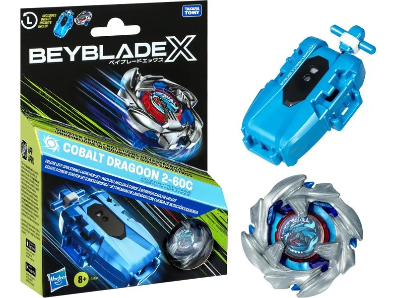 BEYBLADE BEY X Cobalt Dragoon 2-60C Schnur-Starter Set 1 Deluxe BEYBLADE BEY X Cobalt Dragoon 2-60C Schnur-Starter Set 1 Deluxe