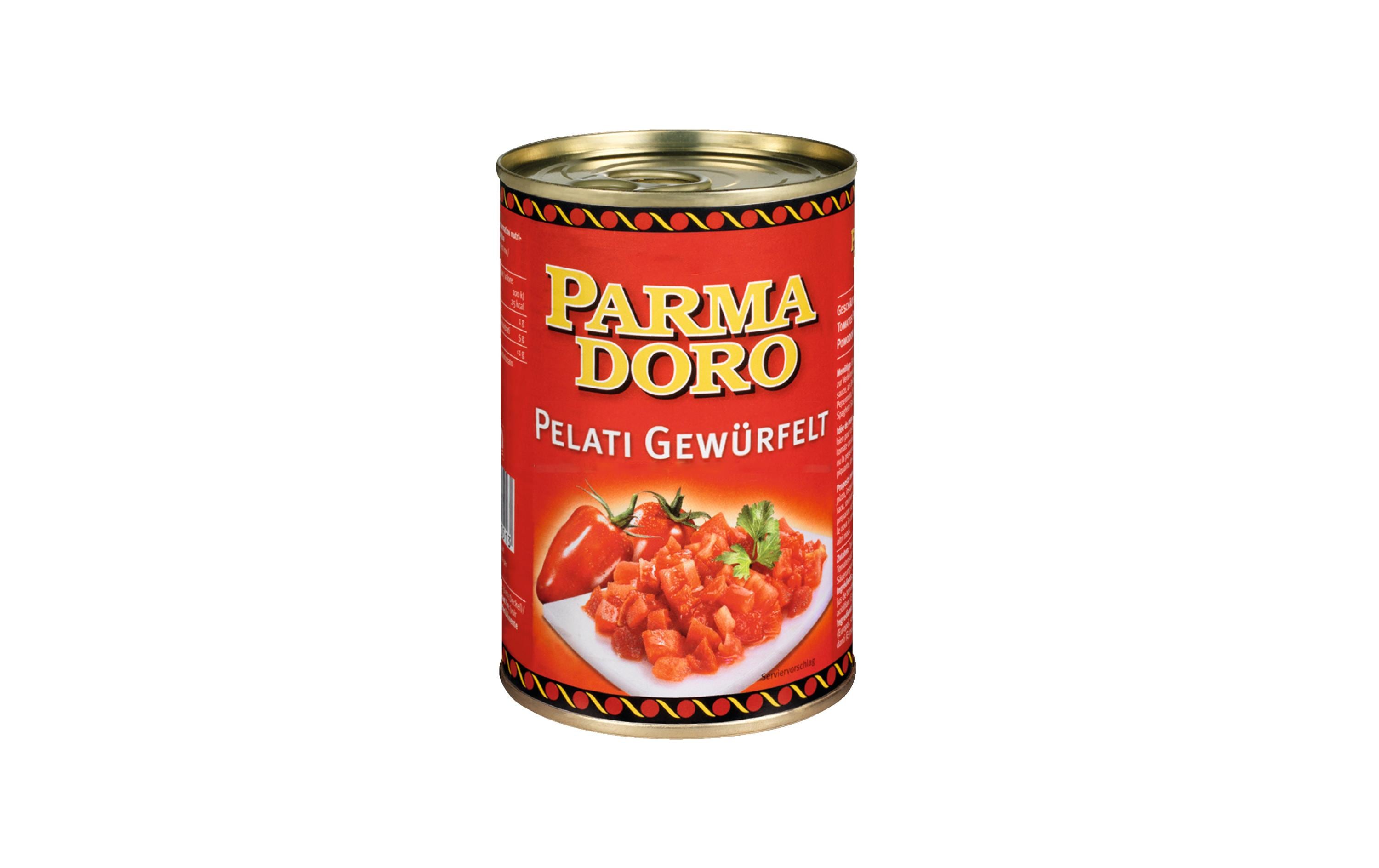 Parmadoro Dose Pelati gewürfelt 395 g Parmadoro Dose Pelati gewürfelt 395 g