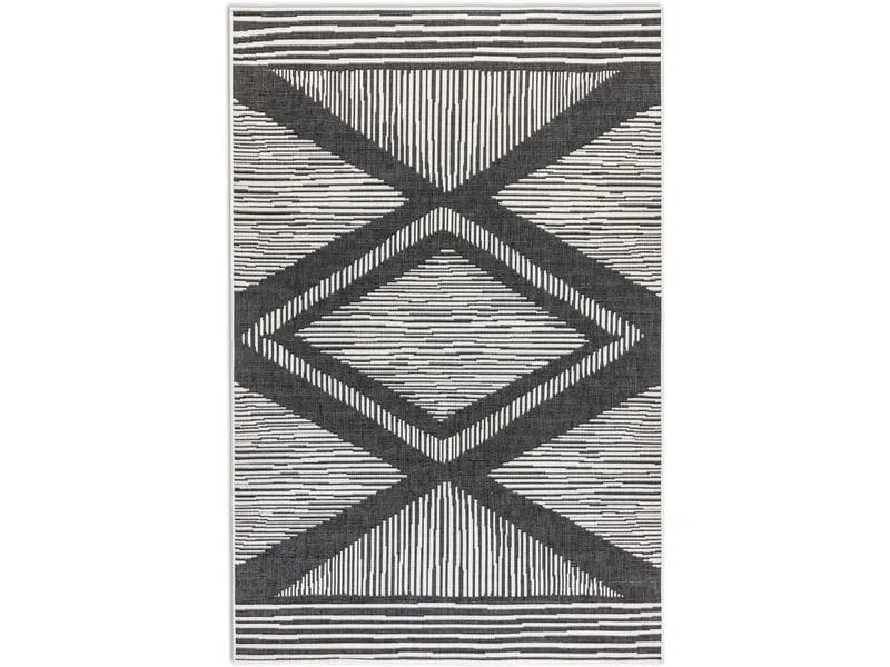 Elle Decoration Teppich Rhombus 120 x 170 cm, Black Elle Decoration Teppich Rhombus 120 x 170 cm, Black