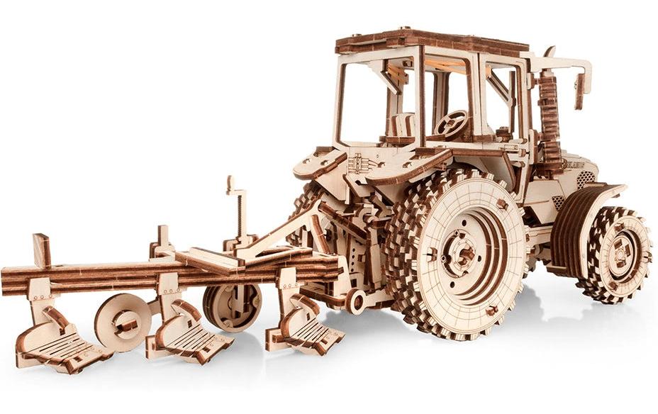 Eco-Wood-Art Bausatz Traktor 82.3 mit Pflug