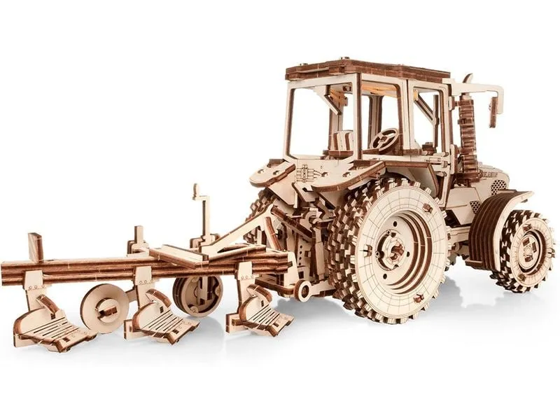 Eco-Wood-Art Bausatz Traktor 82.3 mit Pflug