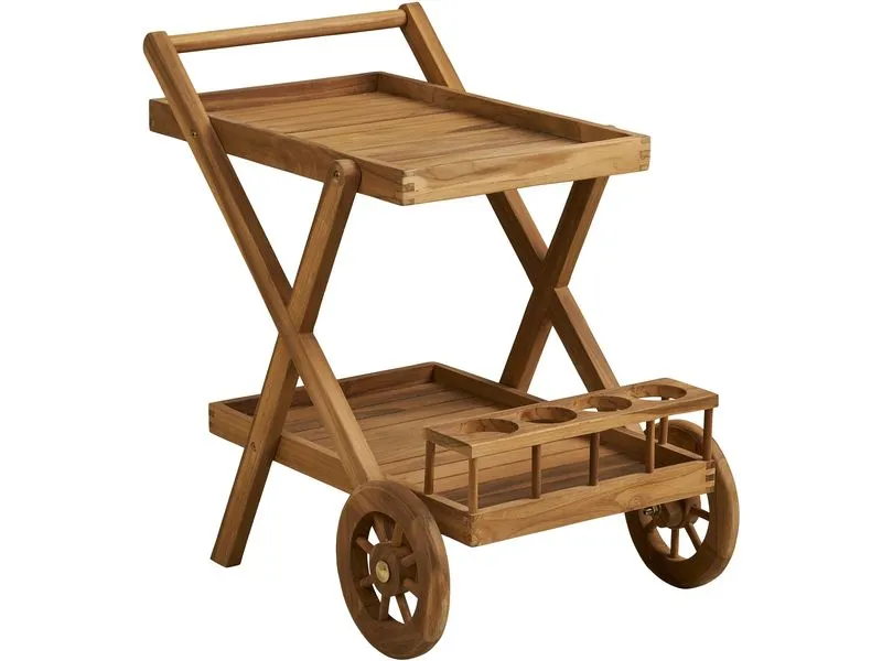 House Nordic Servierwagen Pasaku, 86 x 50 x 81 cm, Teakholz, Natur House Nordic Servierwagen Pasaku, 86 x 50 x 81 cm, Teakholz, Natur