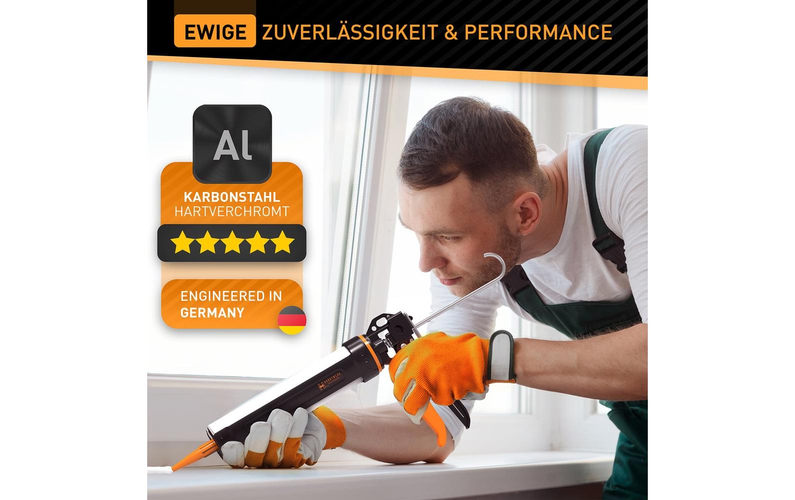 Hardtwerk Kartuschenpresse mit Kartuschen-Cutter 150-310 ml