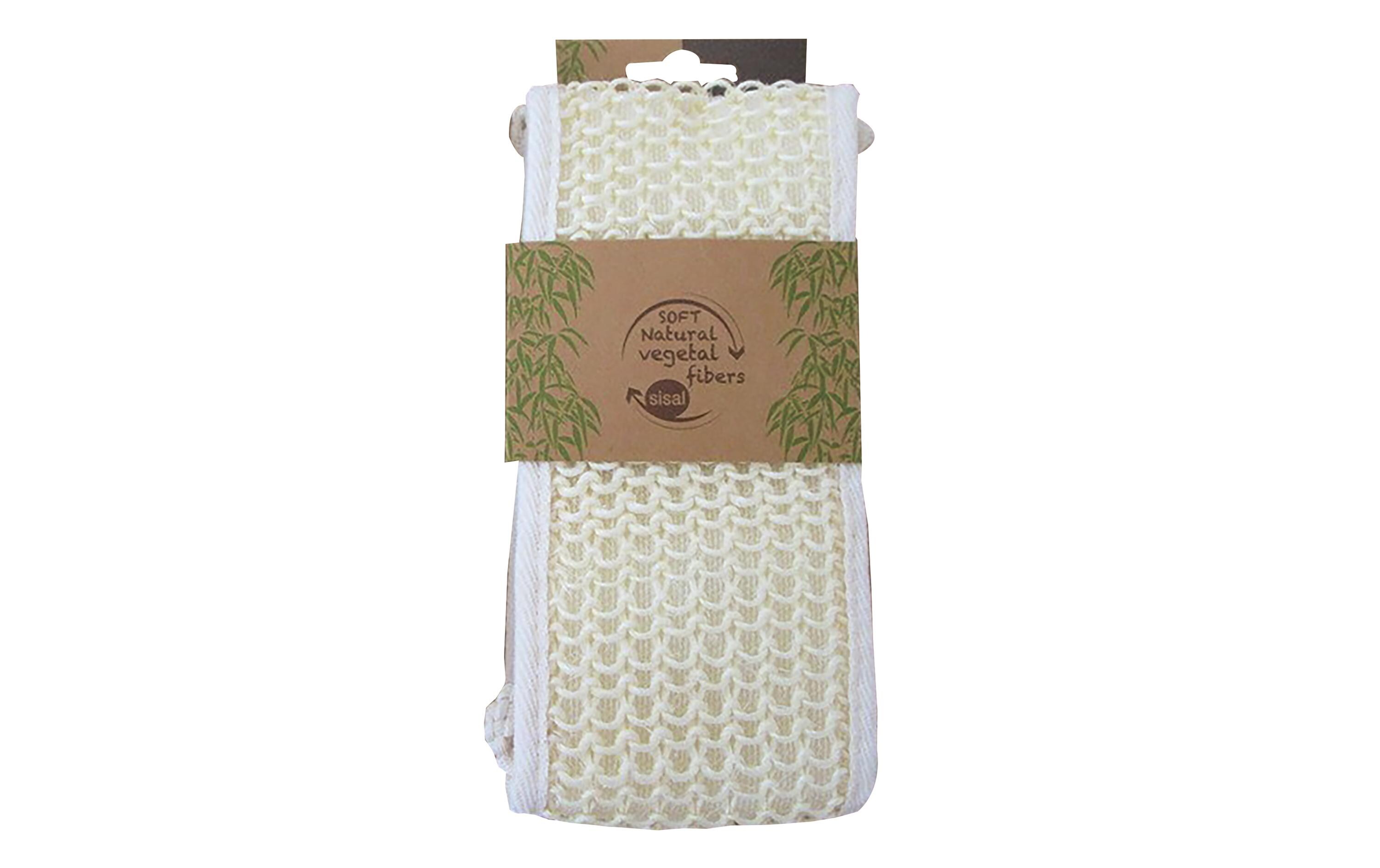 MSV Rückenschruber aus Sisal 22.5 x 10.5 cm, Weiss