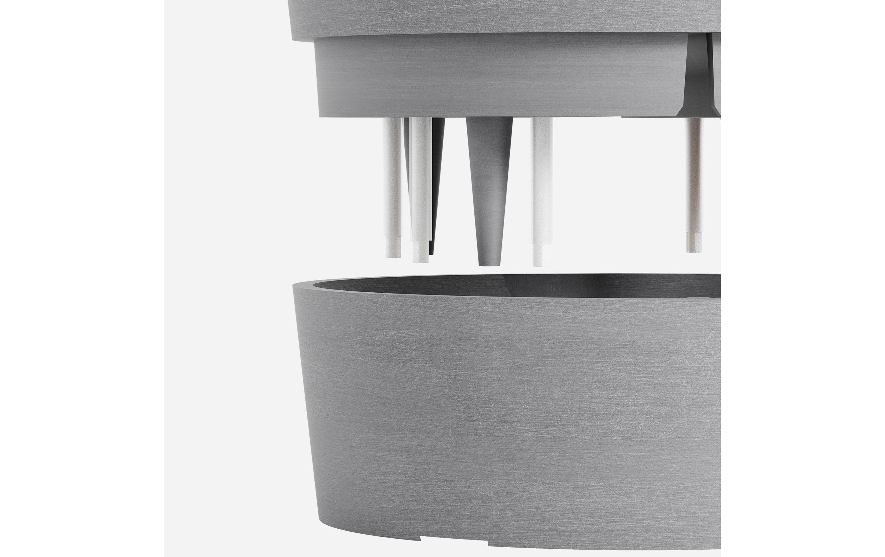 Boum Pflanzentopf 15 l Grau