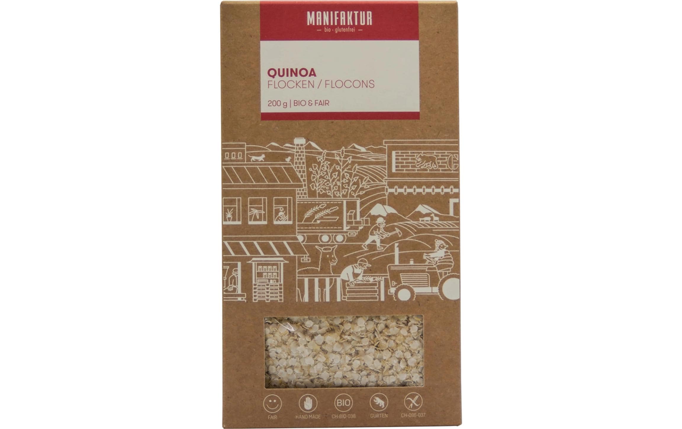 Manifaktur Quinoa Flocken, glutenfrei 200 g