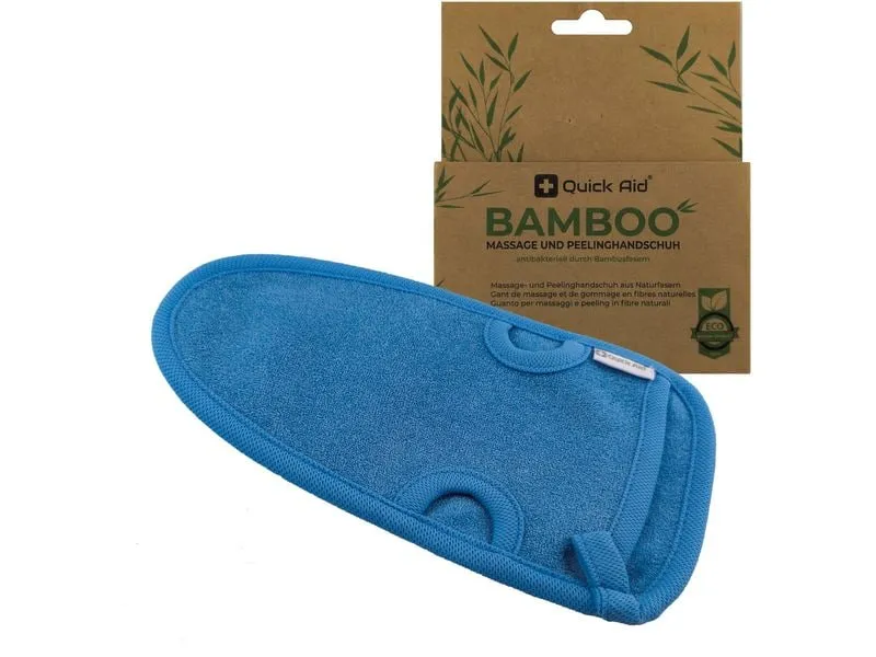 Quick Aid Massage- und Peelinghandschuh 12 x 22 cm, Blau Quick Aid Massage- und Peelinghandschuh 12 x 22 cm, Blau