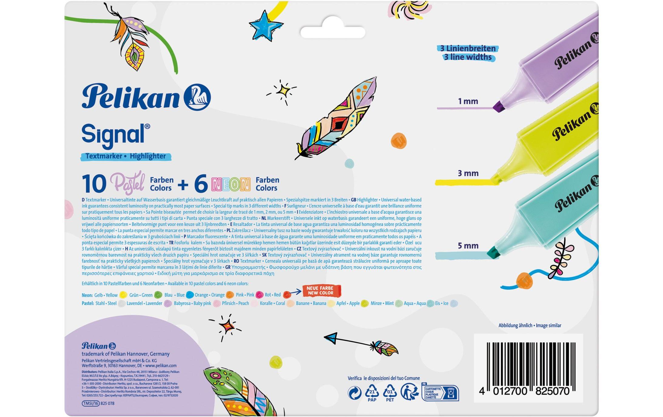 Pelikan Textmarker Signal Eulen-Set 16-teilig, farbig