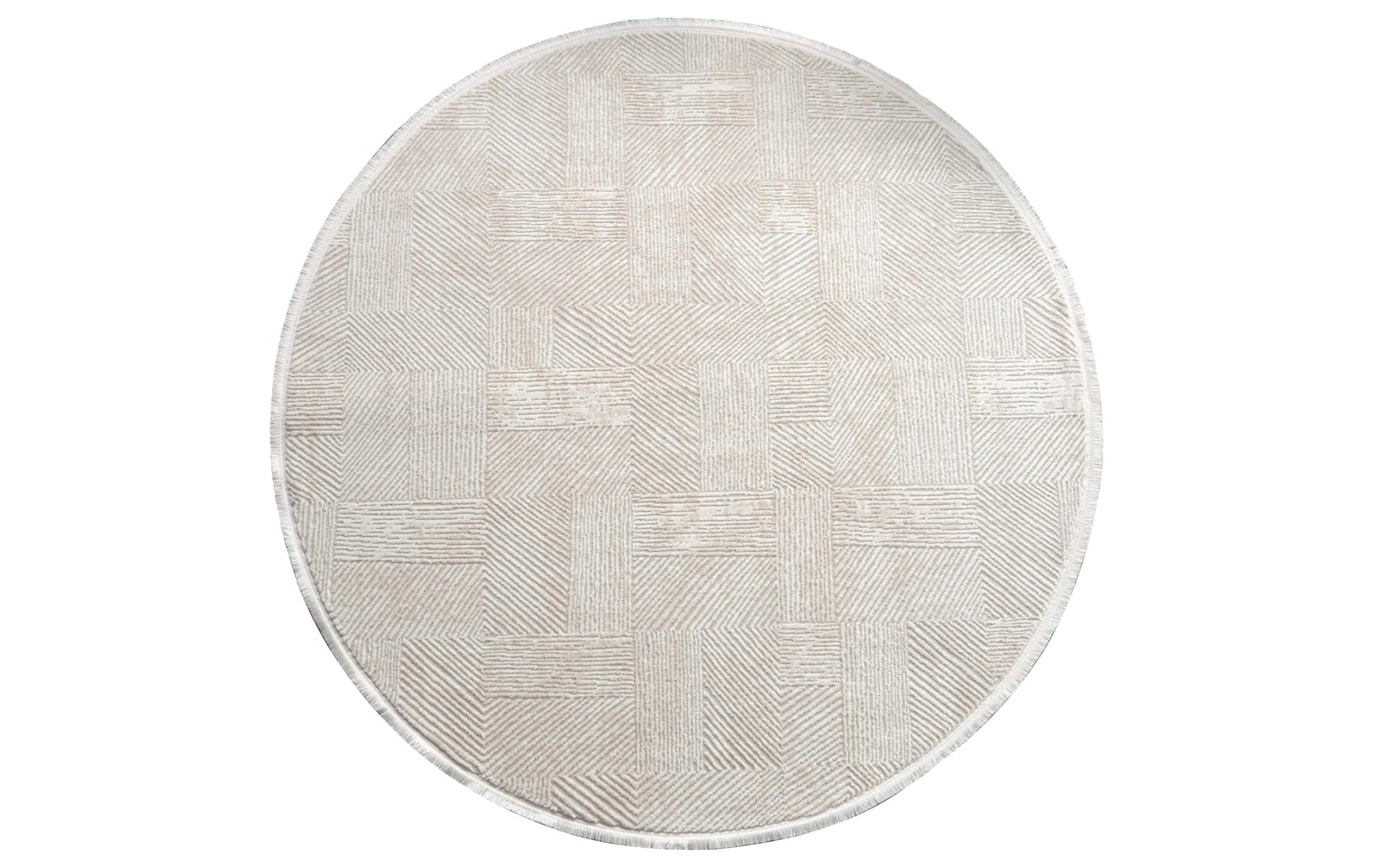 Conceptum Hypnose Teppich Leo 2969 Ø 120 cm, Beige