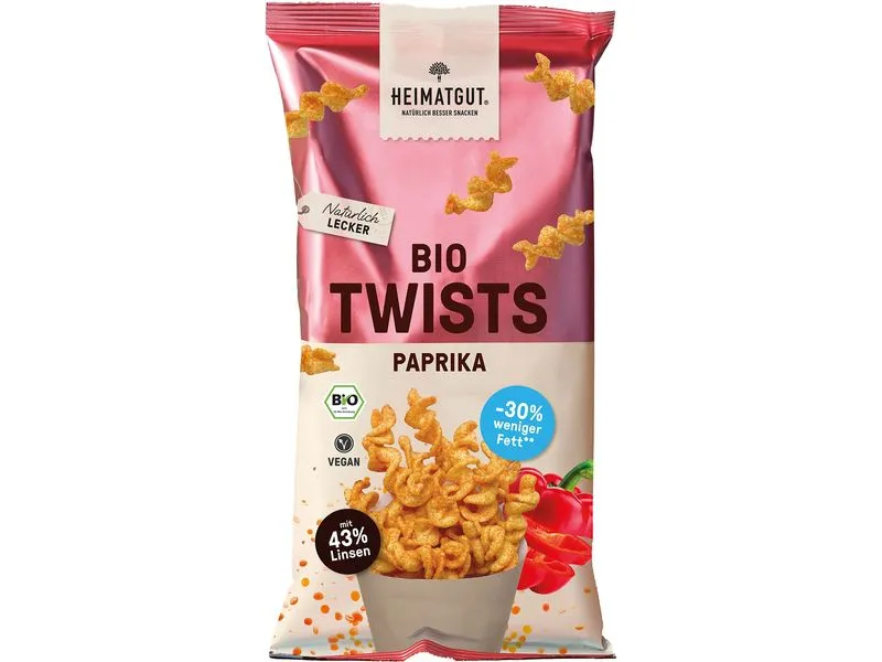 Heimatgut Chips Twists Paprika 75 g Heimatgut Chips Twists Paprika 75 g