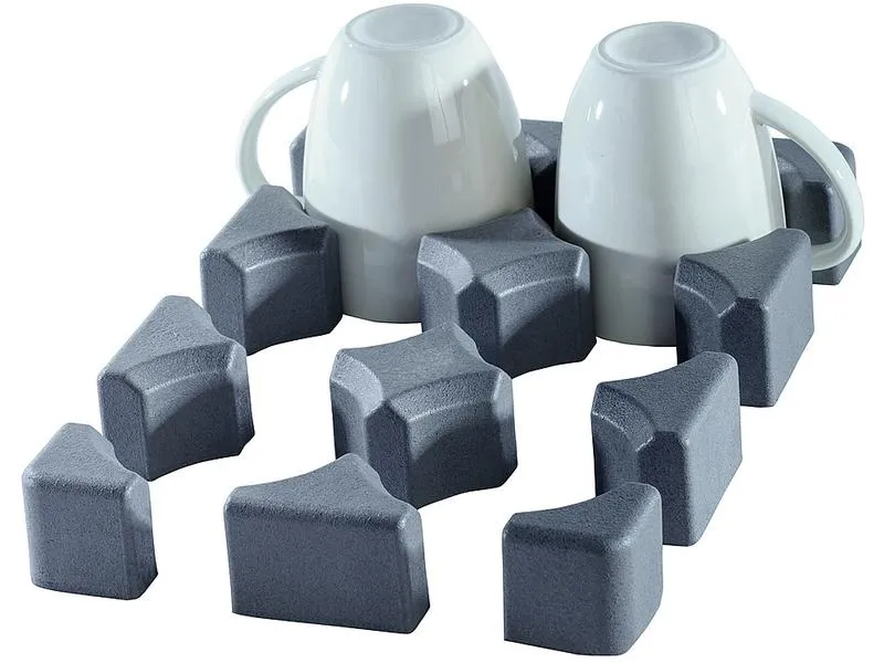 purvario Glas-/Tassen- und Flaschenhalter niedrig 6-teilig