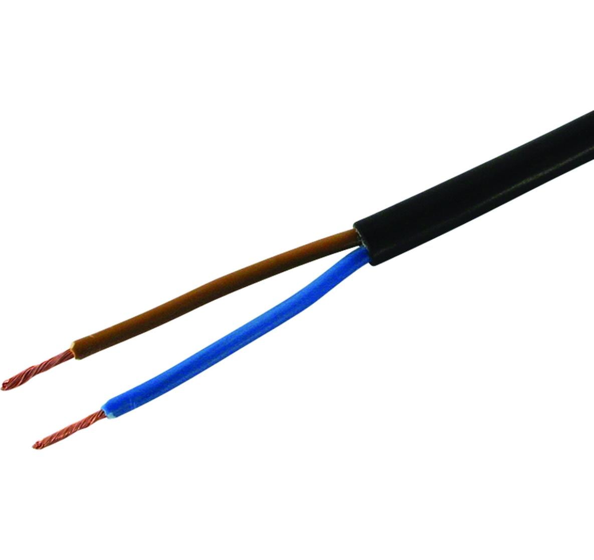 STEFFEN Installationskabel TD 2 x 0.75 mm2 Schwarz