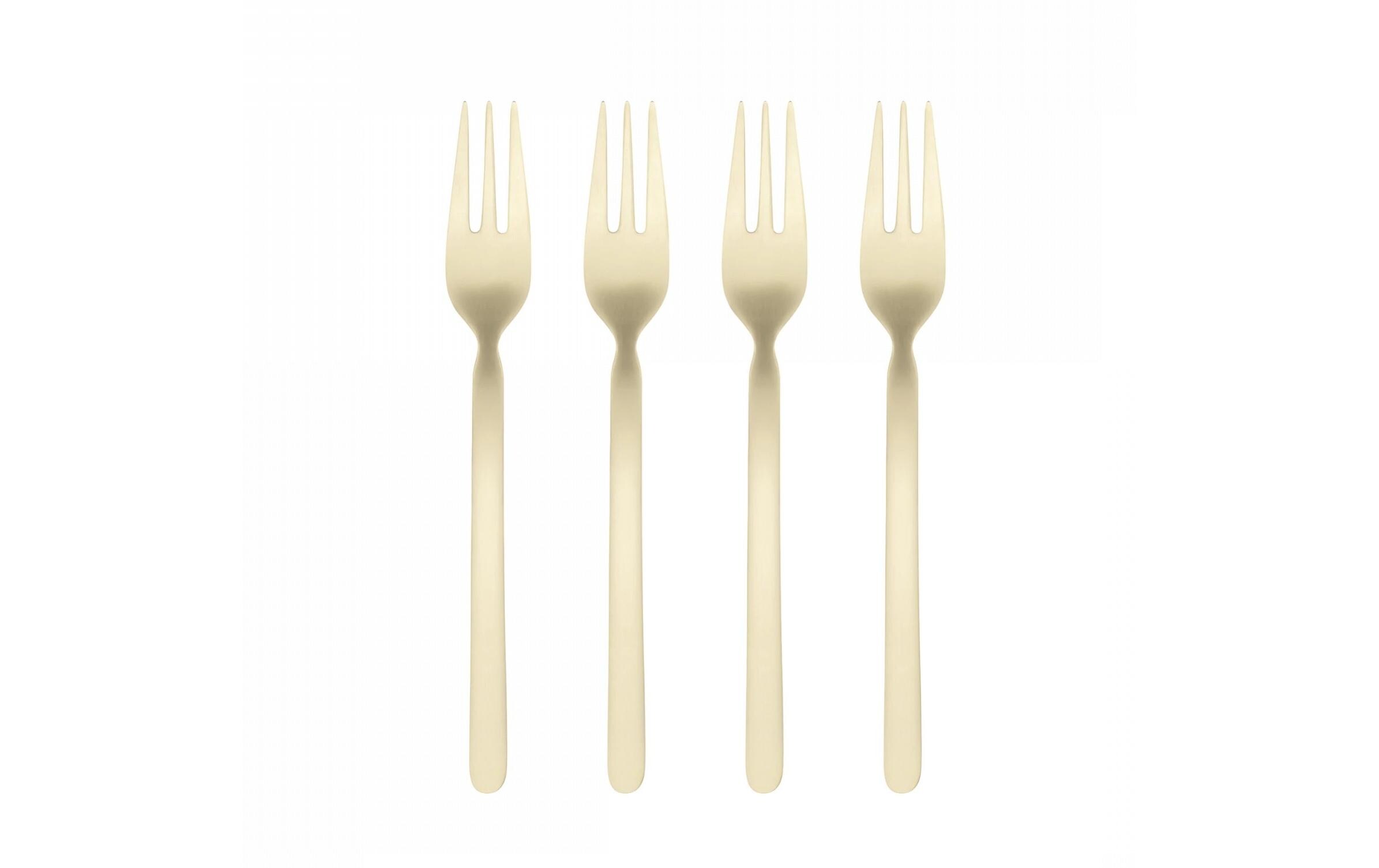 Blomus Kuchengabel Stella 4 Stück, Champagner