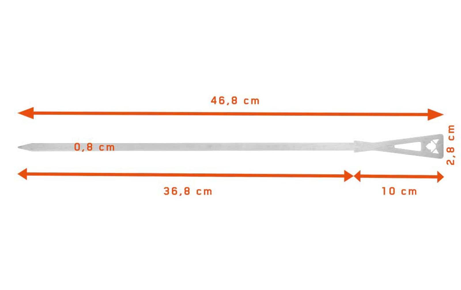 Fennek Grill Grillspiess Set lang, 6 Stück