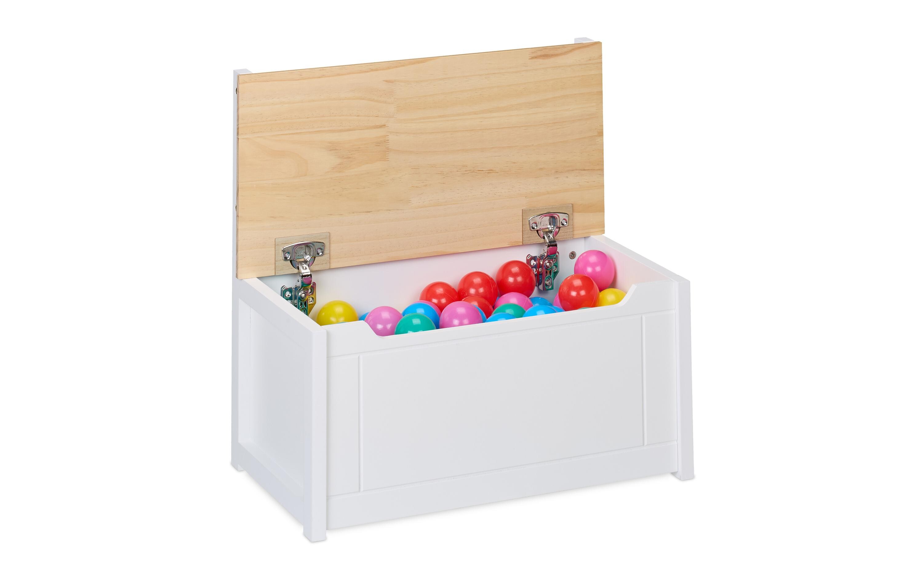 relaxdays Kindersitzbank Hellbraun; Weiss