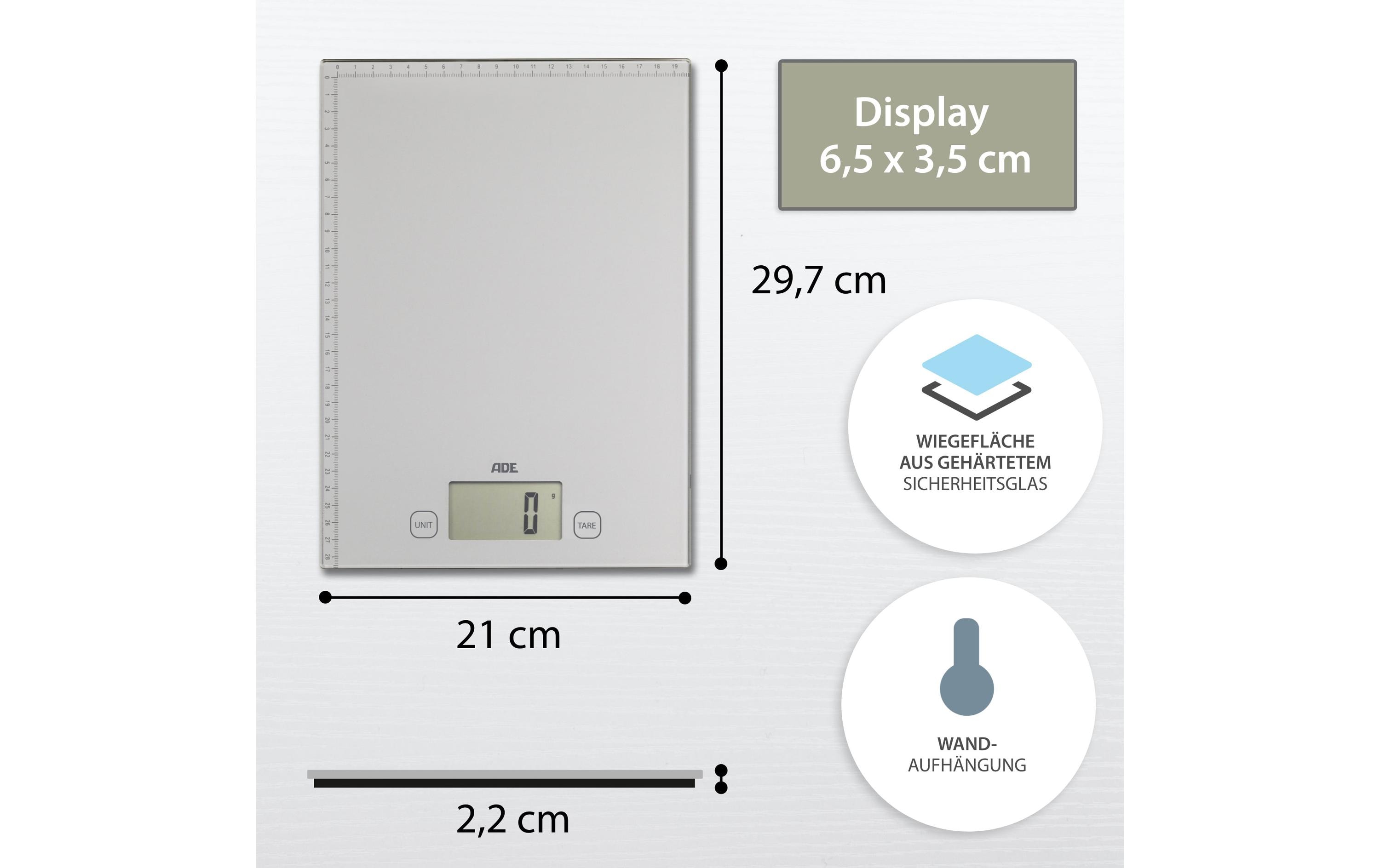 ADE Küchenwaage Bridget digital Silber