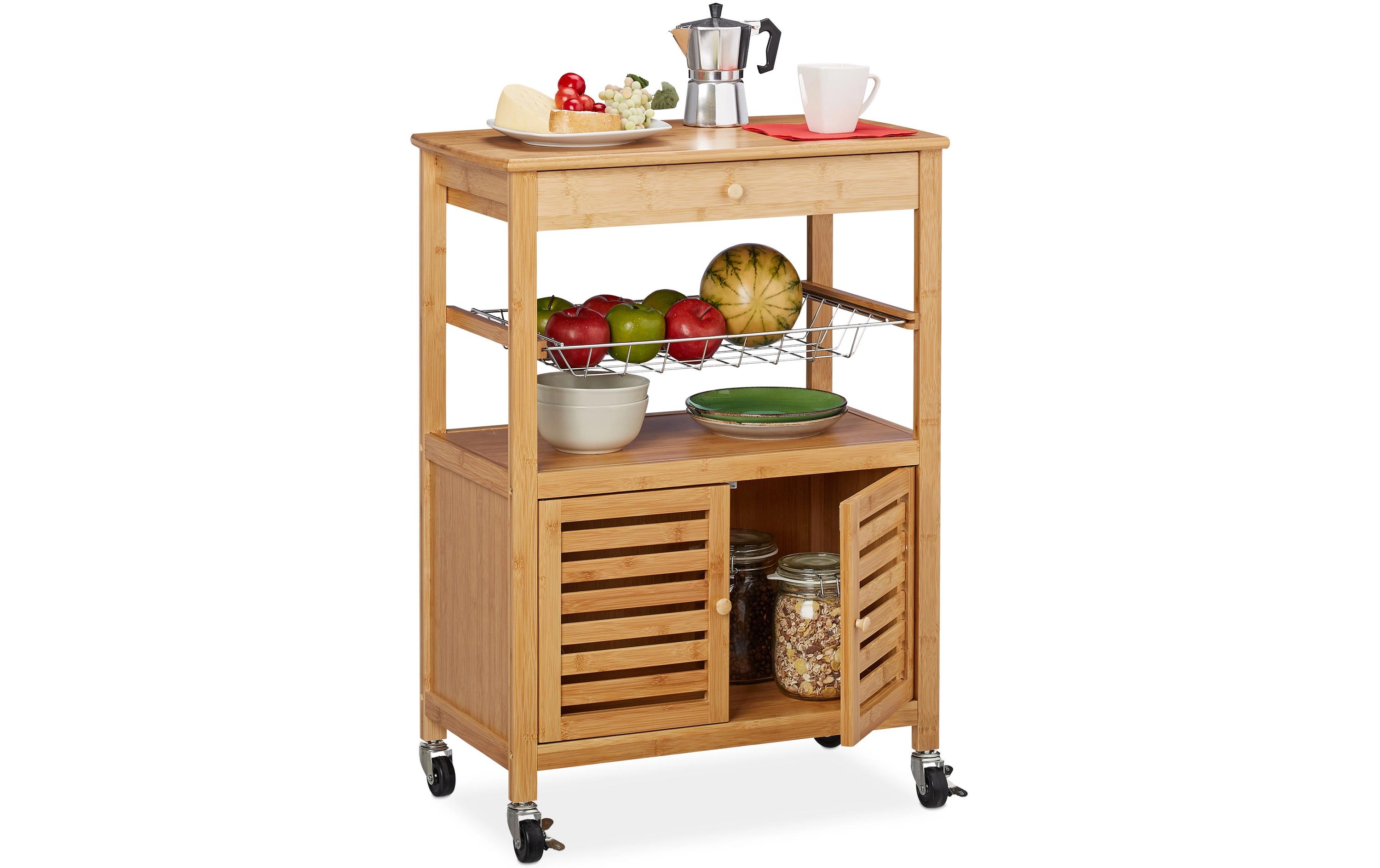 relaxdays Küchenwagen 82 x 59.5 x 35 cm