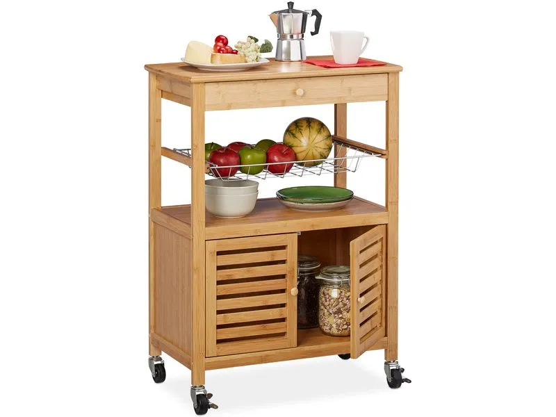 relaxdays Küchenwagen 82 x 59.5 x 35 cm relaxdays Küchenwagen 82 x 59.5 x 35 cm